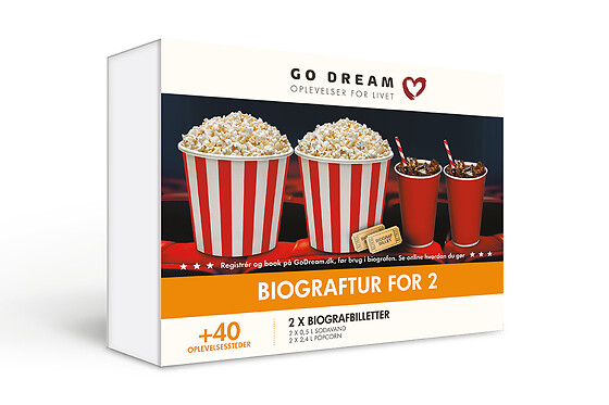 biograftur for 2 personer go dream gavekort biograf